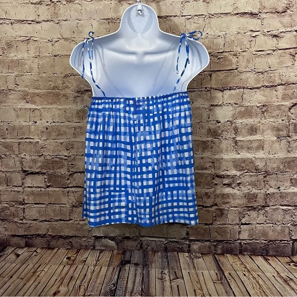 Lilly Pulitzer Blue Check Sleeveless Top - Picture 6 of 11